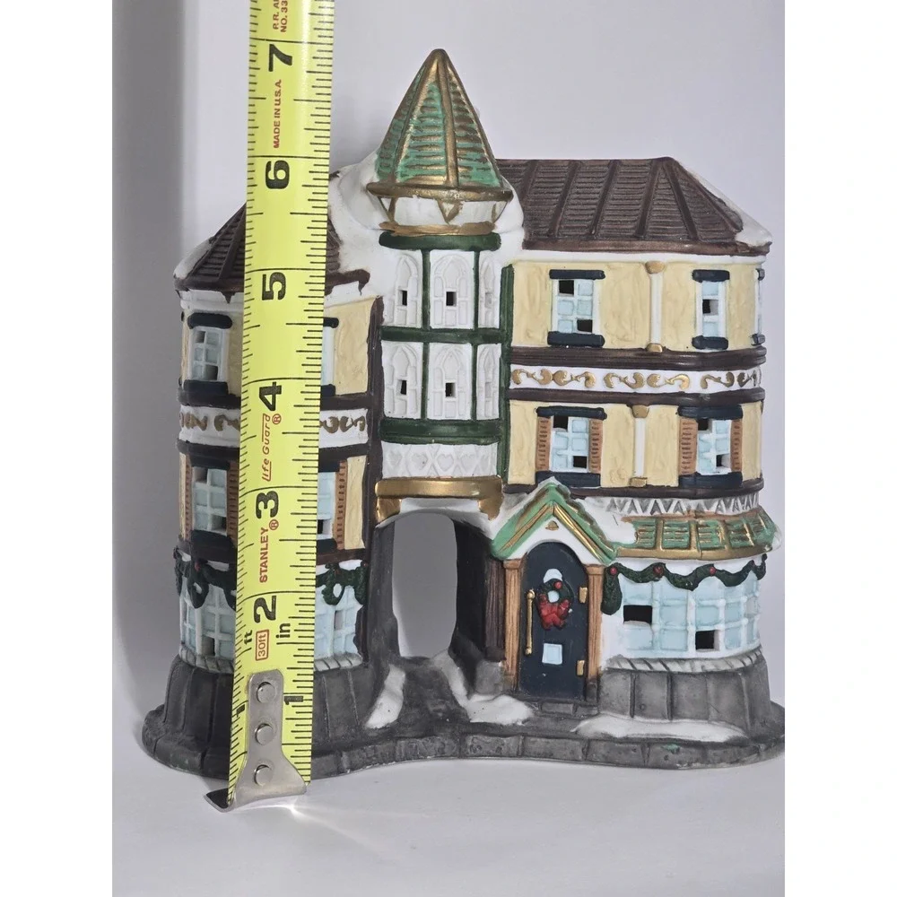 Chipped* Mercuries 1994 Christmas Village Victorian Building Light-Ready Vintage